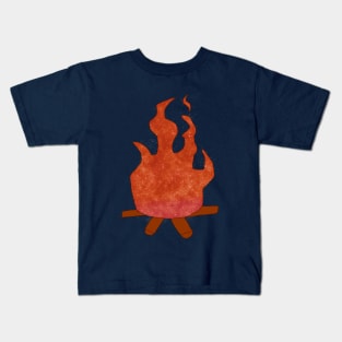 Red Starry Flame Kids T-Shirt